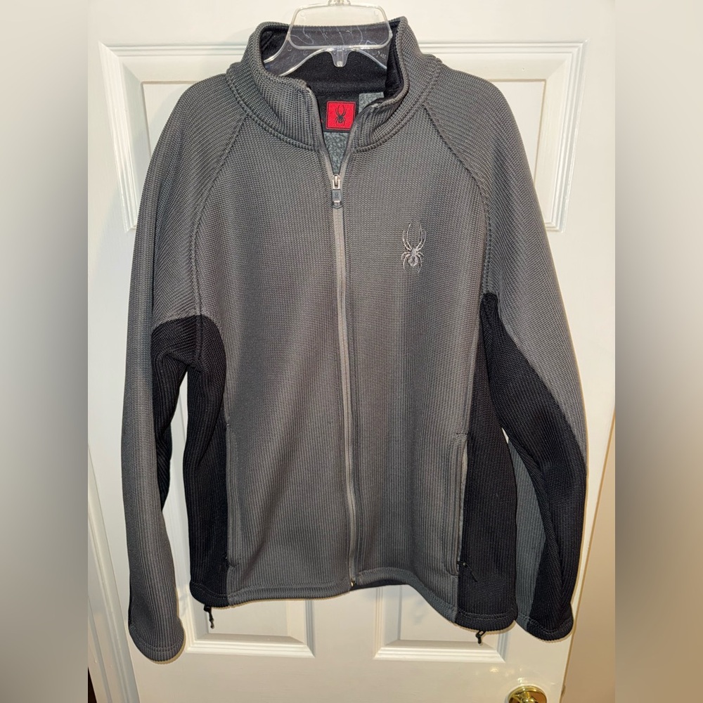 Spyder Men's Charcoal and Black Performance Jacket